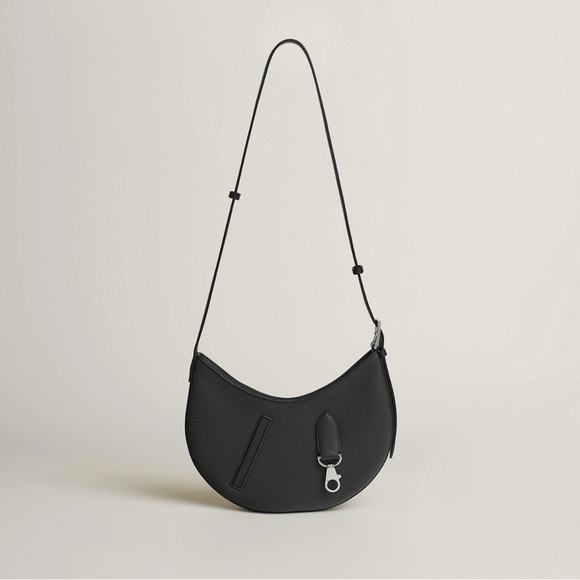 Black Leather Shoulder Bag - Picture 2 of 4